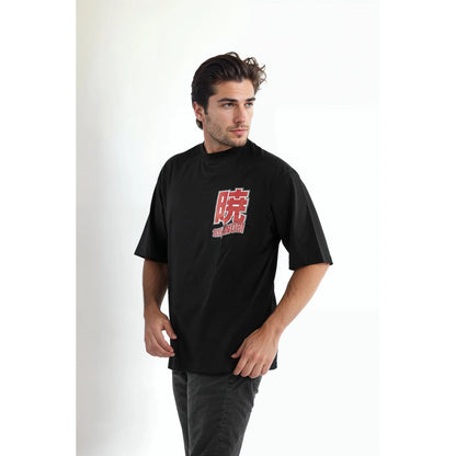 Naruto - Black Printed Cotton T-shirt