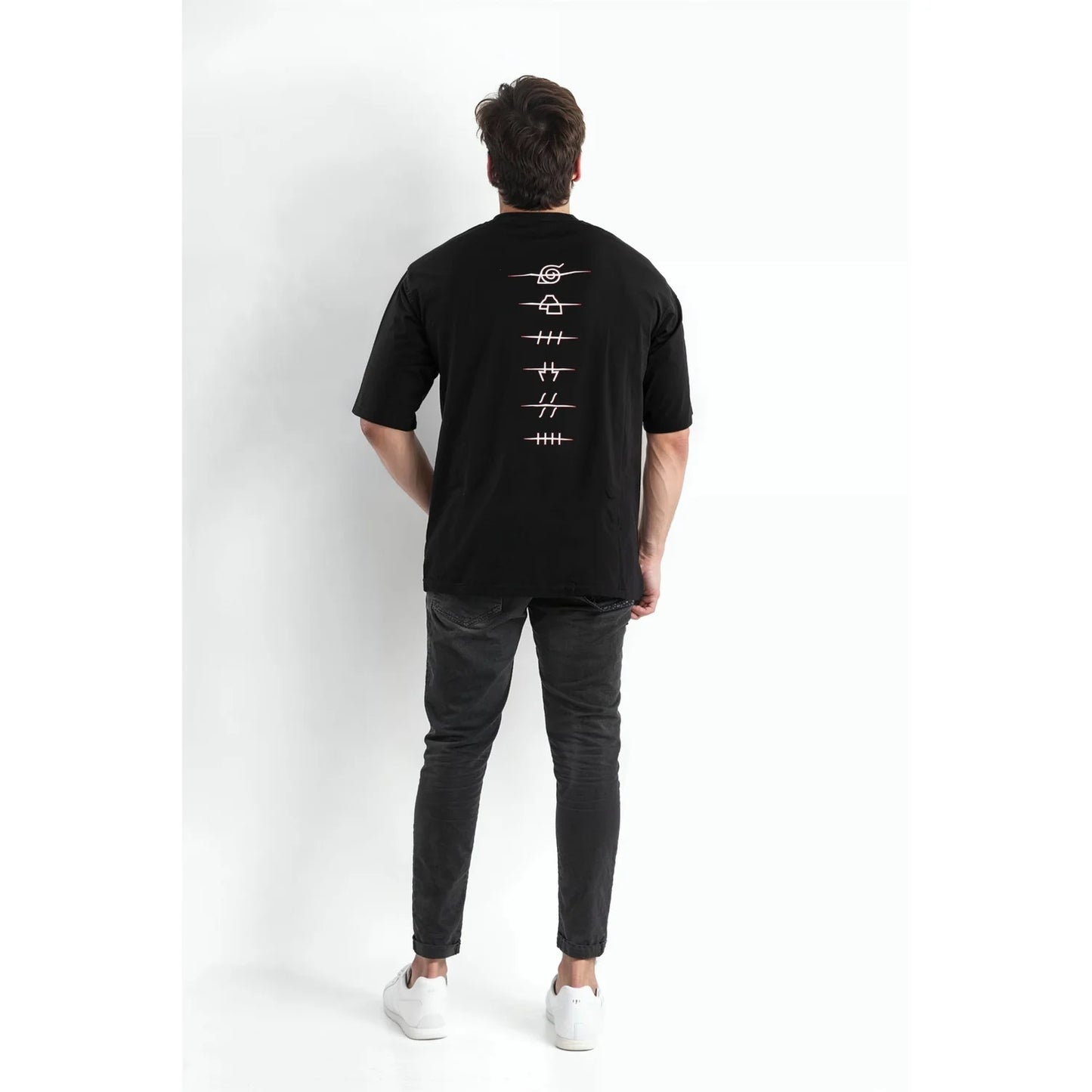 Naruto - Black Printed Cotton T-shirt