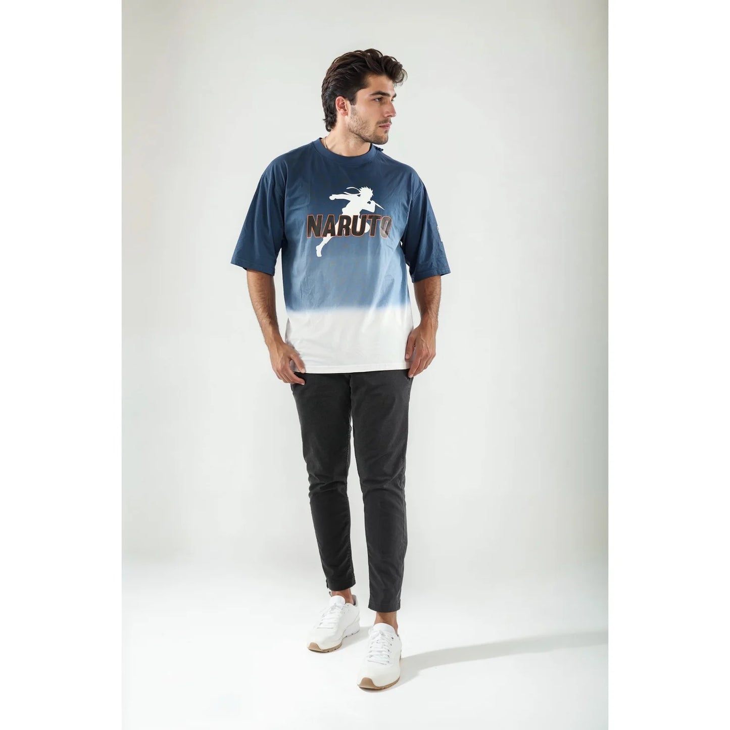 Naruto - Blue Printed Cotton T-shirt