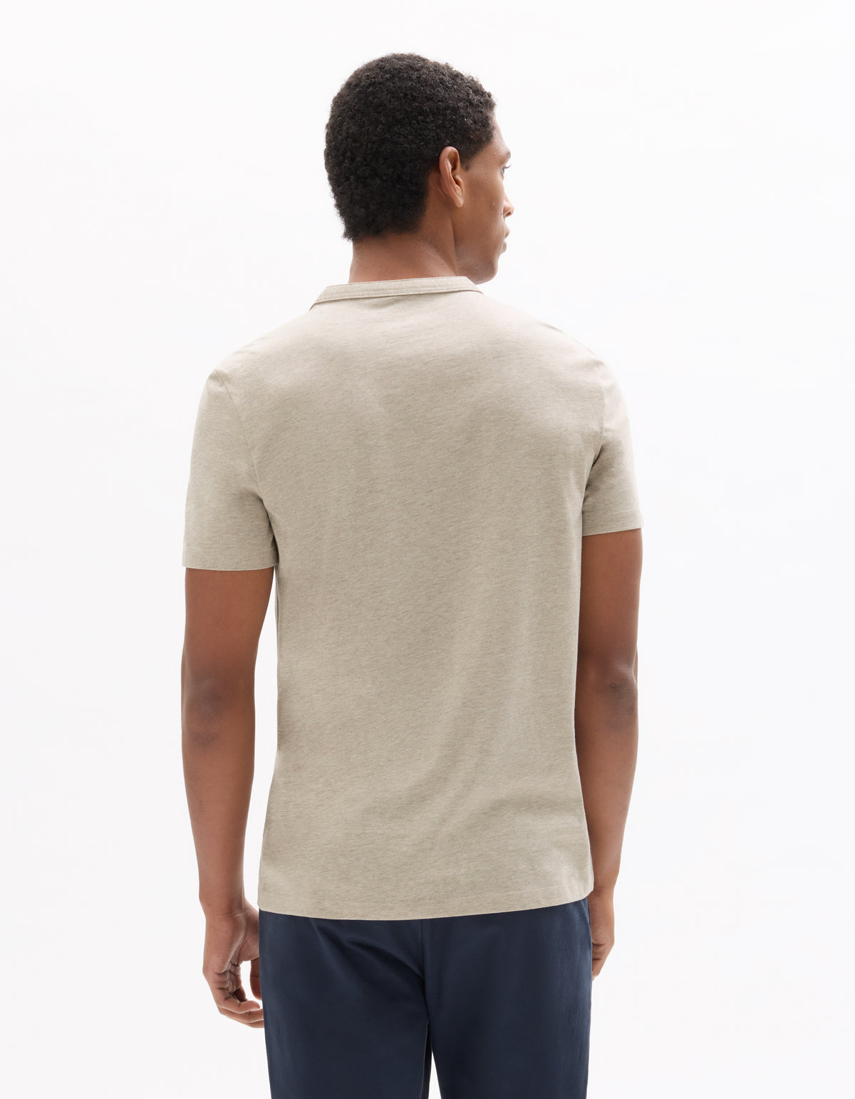 Straight Fit 100% Cotton Melange Crew Neck T-Shirts