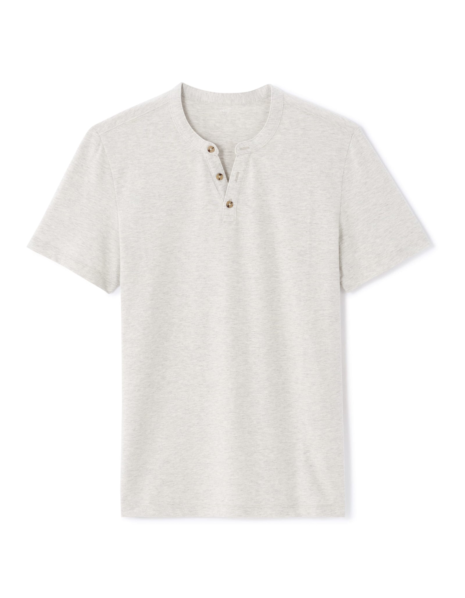 Celio Melange Straight Fit Cotton Blend Grey Tshirts
