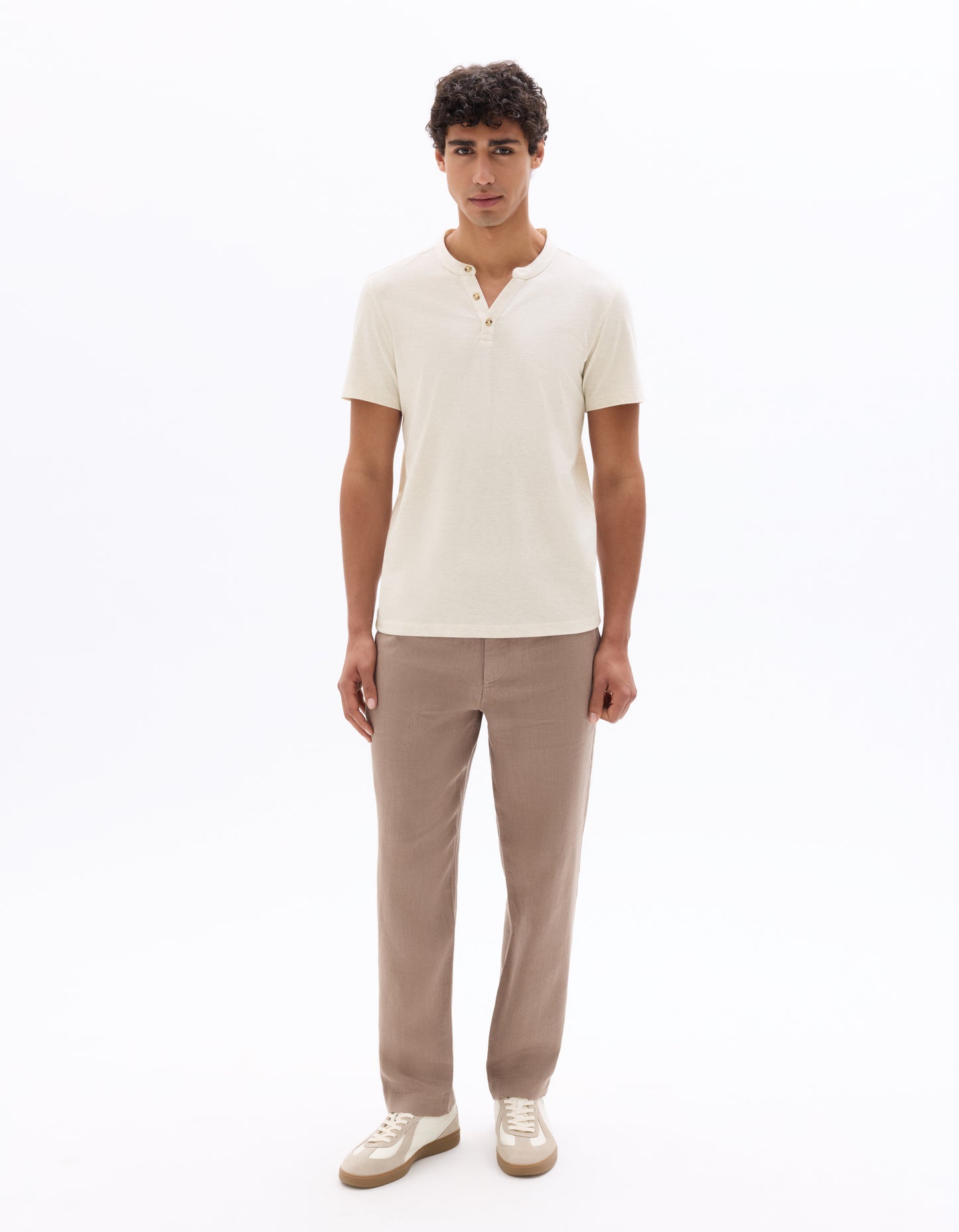 Celio* Solid Straight Fit Cotton White T-Shirt
