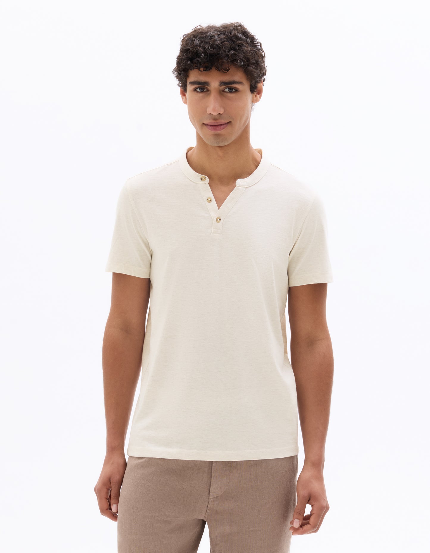 Celio* Solid Straight Fit Cotton White T-Shirt