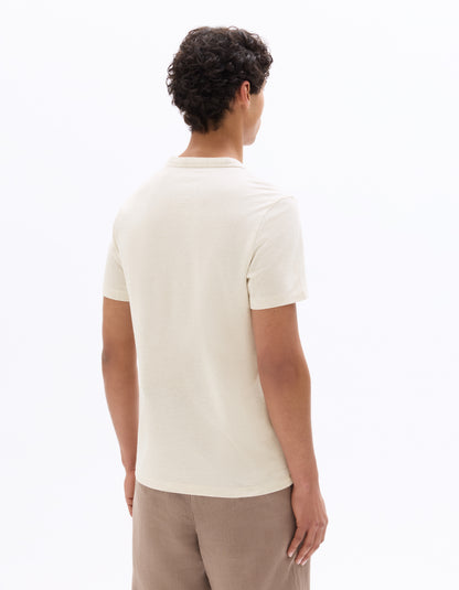 Celio* Solid Straight Fit Cotton White T-Shirt