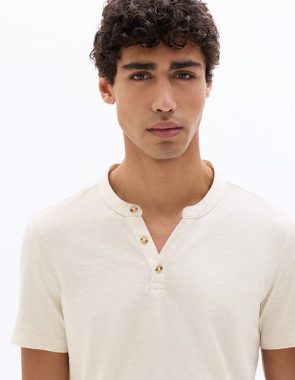 Celio* Solid Straight Fit Cotton White T-Shirt