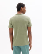 Celio Melange Straight Fit Cotton Blend Khaki Tshirts