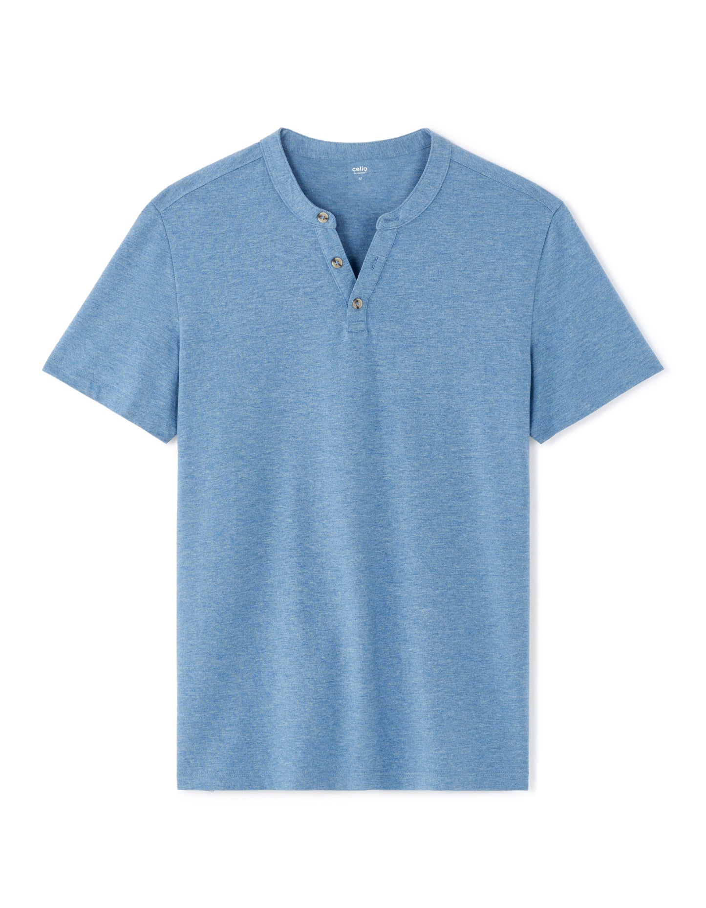 Celio Solid Slim Fit Cotton-Blend Navy Blue T-Shirt