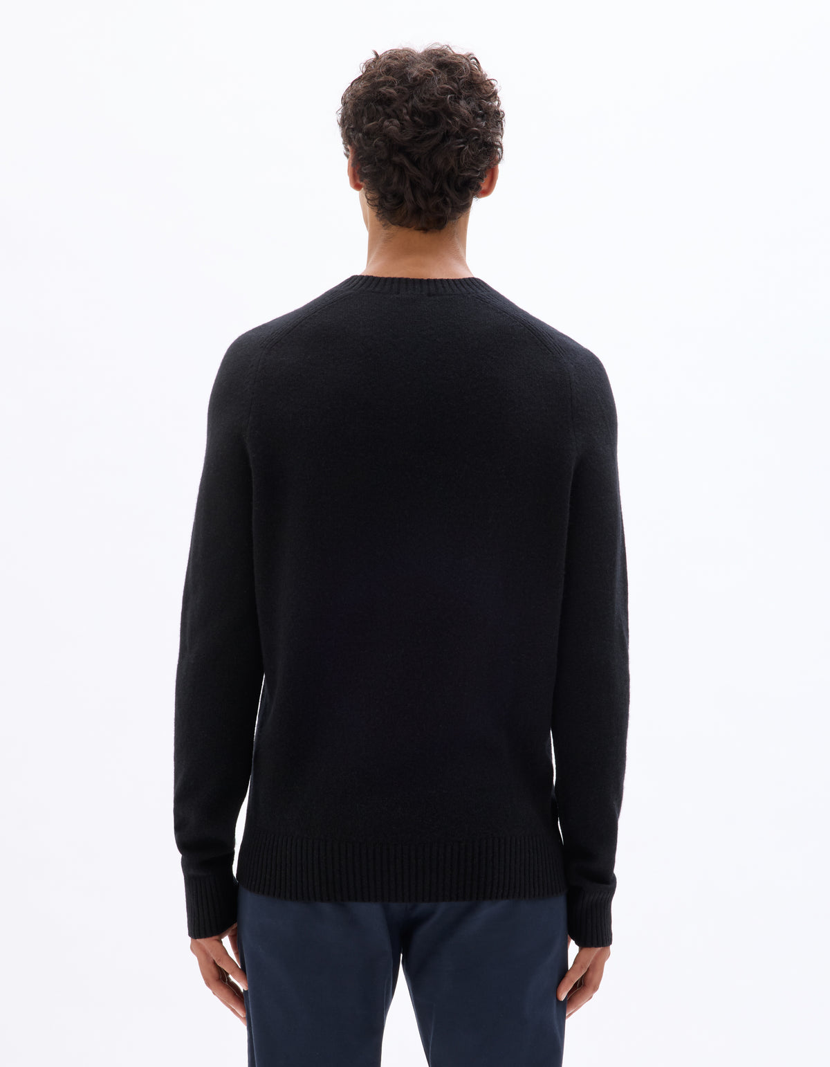 Regular Fit 100% Wool Solid Crew Neck Sweaters
