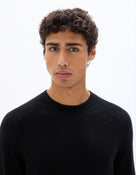 Regular Fit 100% Wool Solid Crew Neck Sweaters