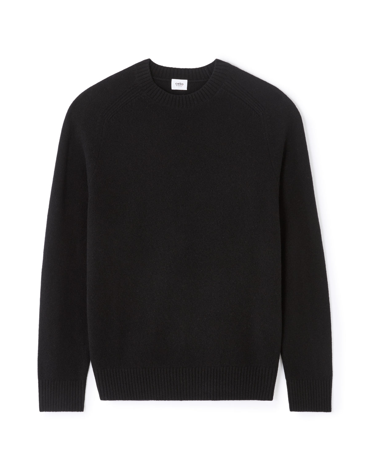 Regular Fit 100% Wool Solid Crew Neck Sweaters