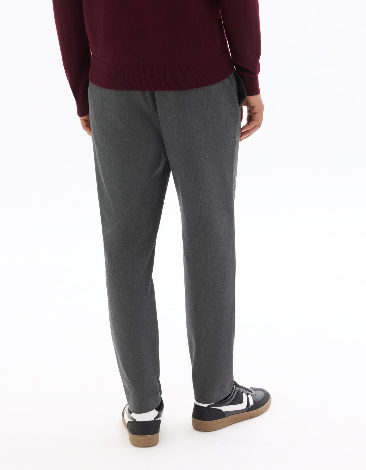 24H Poly-Viscose Solid Casual Trousers