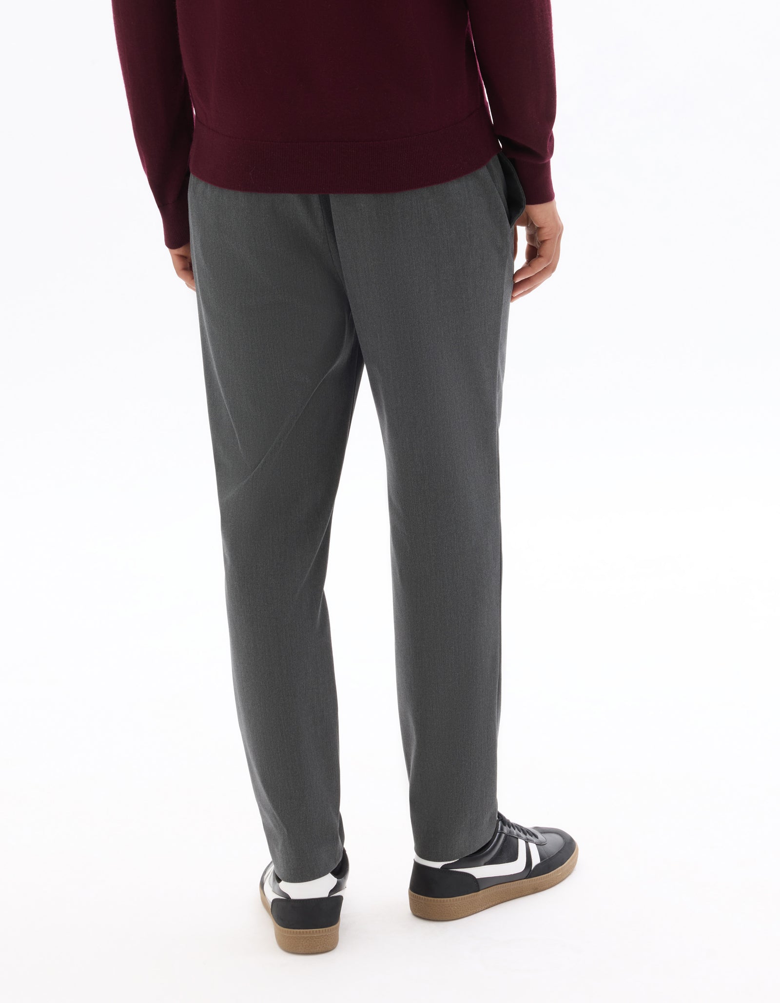 24H Poly-Viscose Solid Casual Trousers