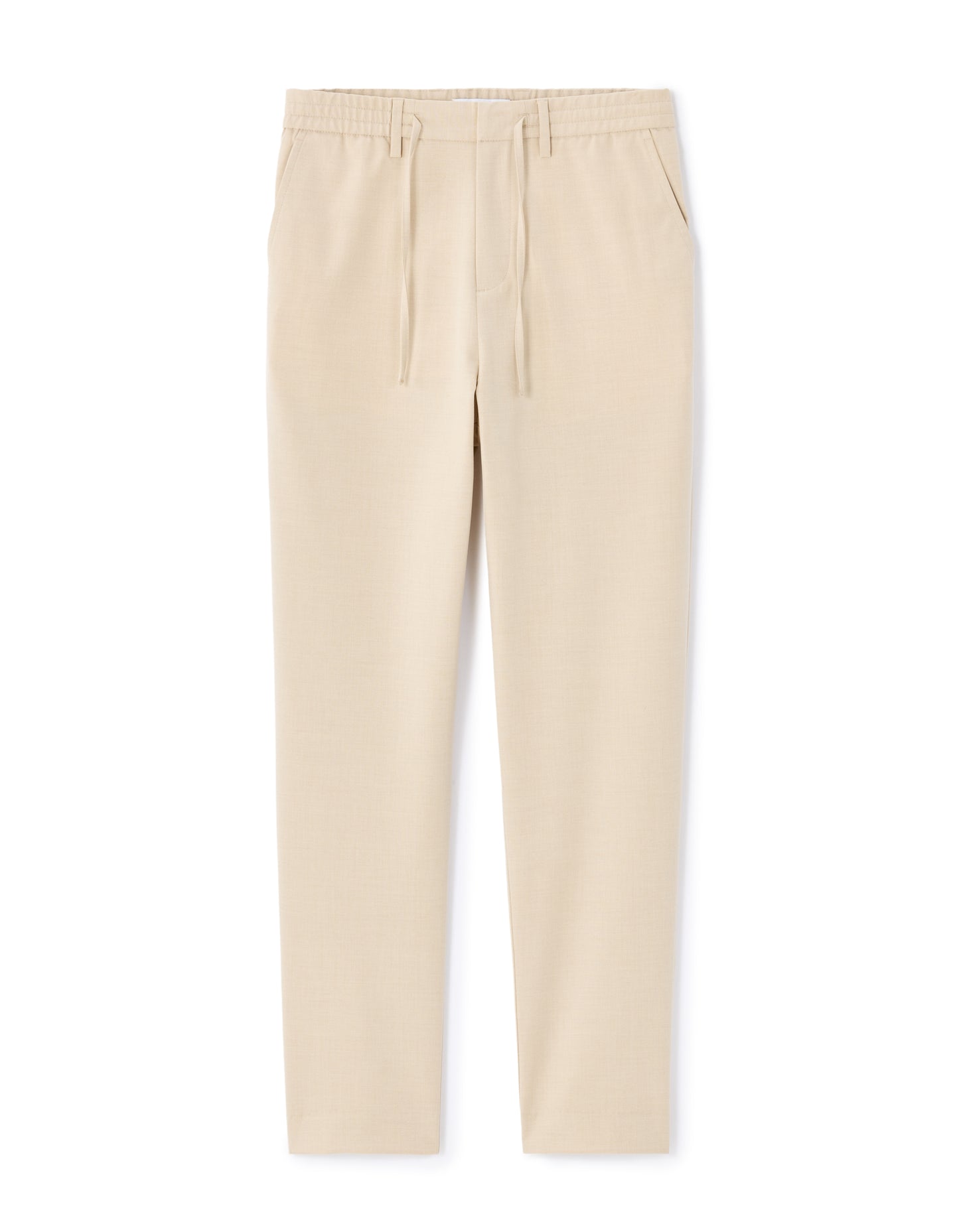 Celio* Men Beige Solid Regular Fit Polyester Trousers