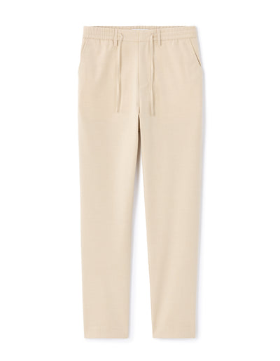 Celio* Men Beige Solid Regular Fit Polyester Trousers