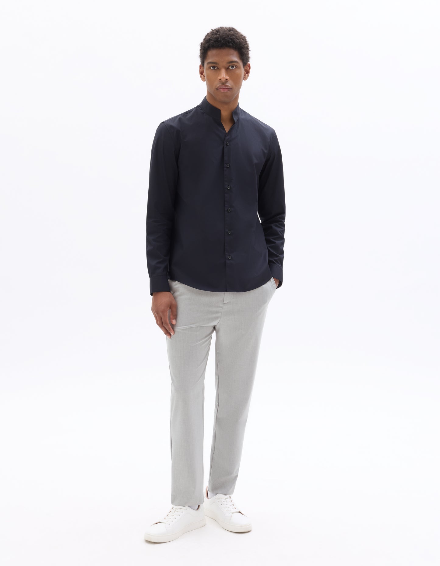 24H Poly-Viscose Solid Casual Trousers