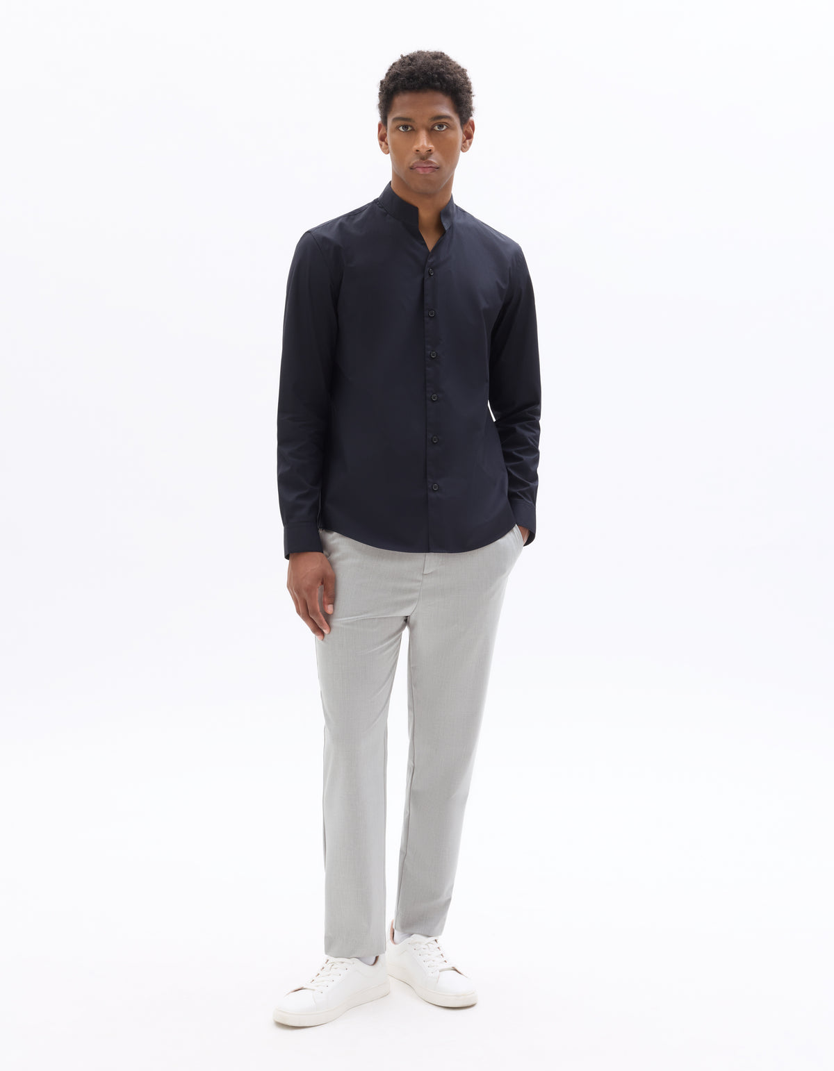 24H Poly-Viscose Solid Casual Trousers