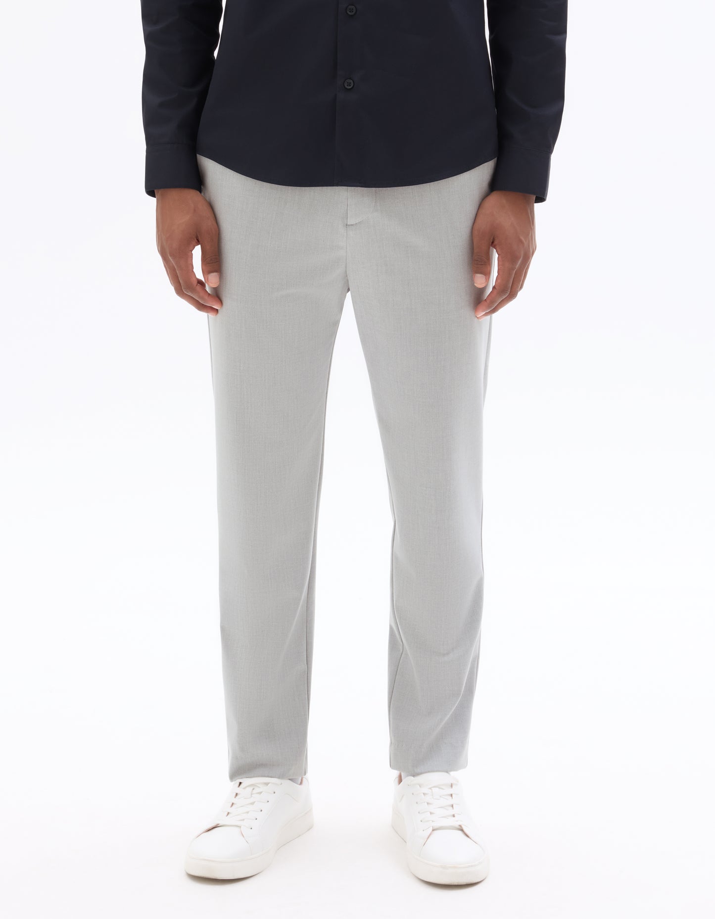 24H Poly-Viscose Solid Casual Trousers