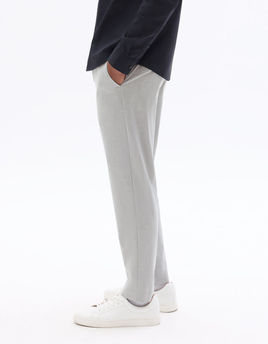 24H Poly-Viscose Solid Casual Trousers