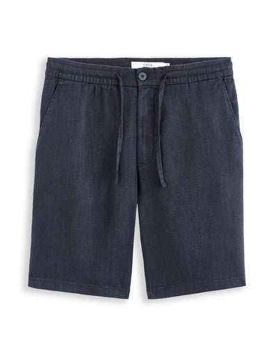 Celio* 100% Linen Bermuda Shorts-Navy Blue