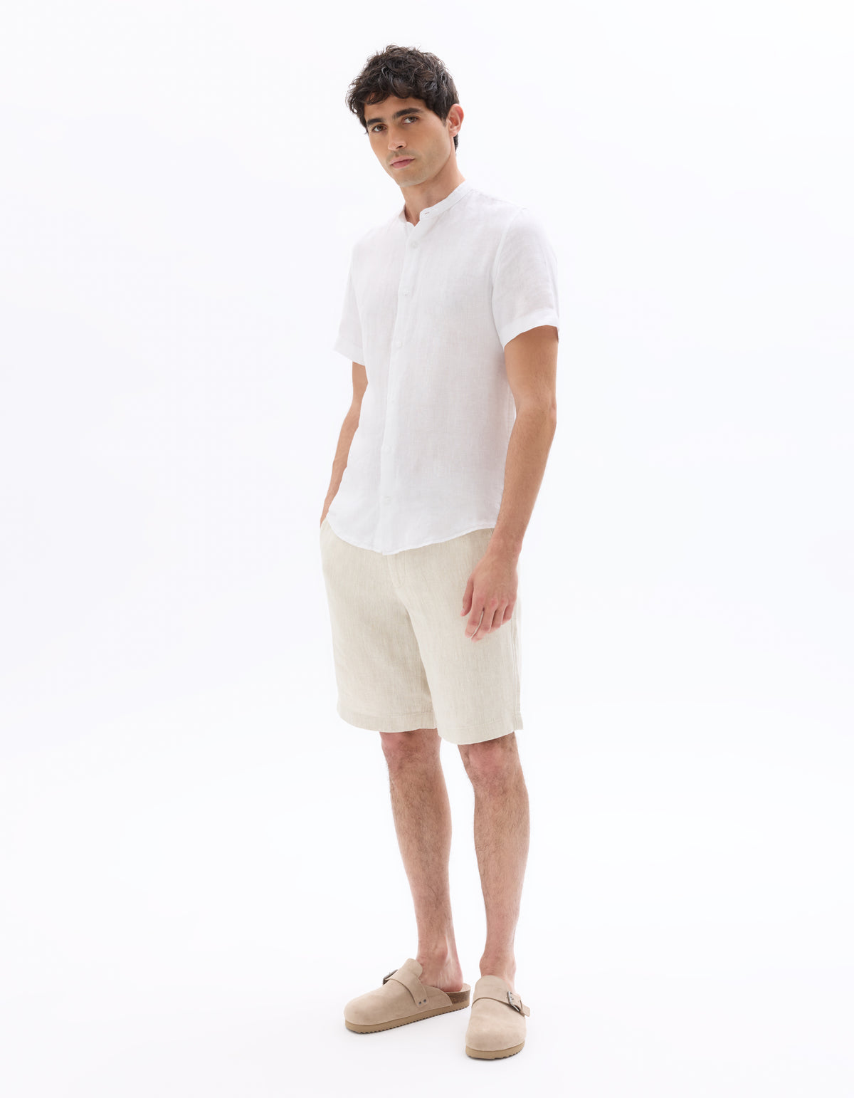 Bermuda Fit Shorts - Natural
