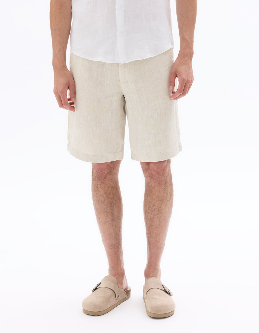 Bermuda Fit Shorts - Natural