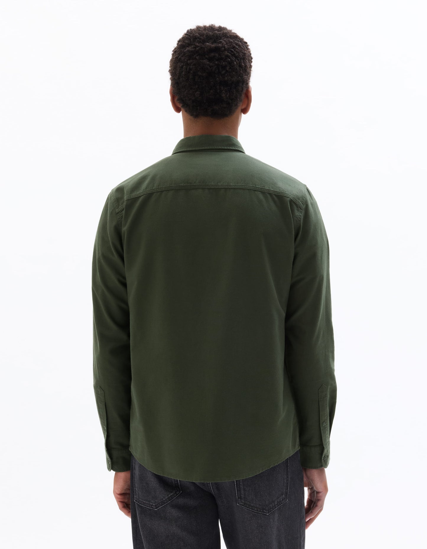 Regular Fit 100% Cotton Regular Collar Shirts - Olive