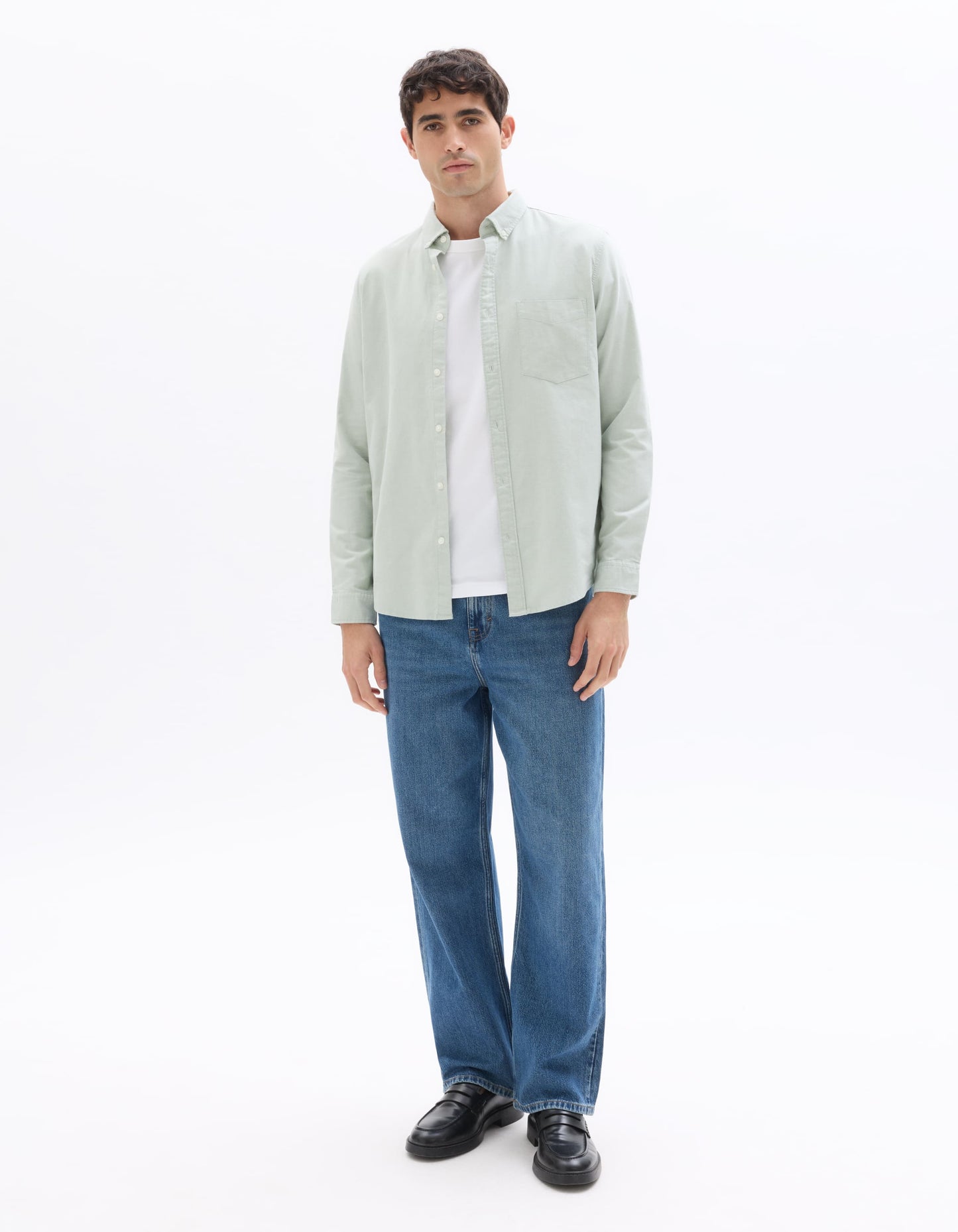 Celio Solid Regular Fit Cotton Green Shirts