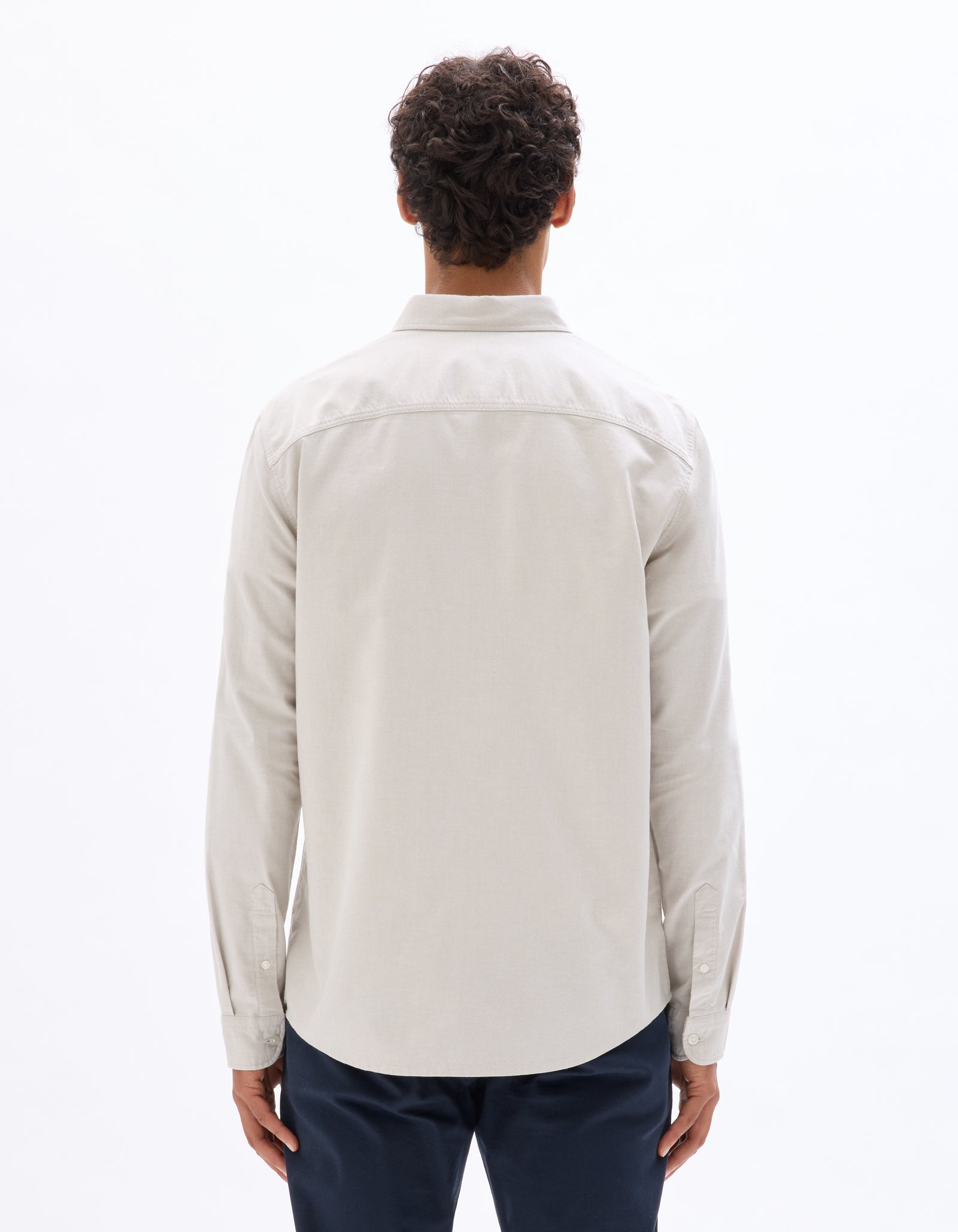 Celio* Men Cream Solid Regular Fit Cotton Shirts