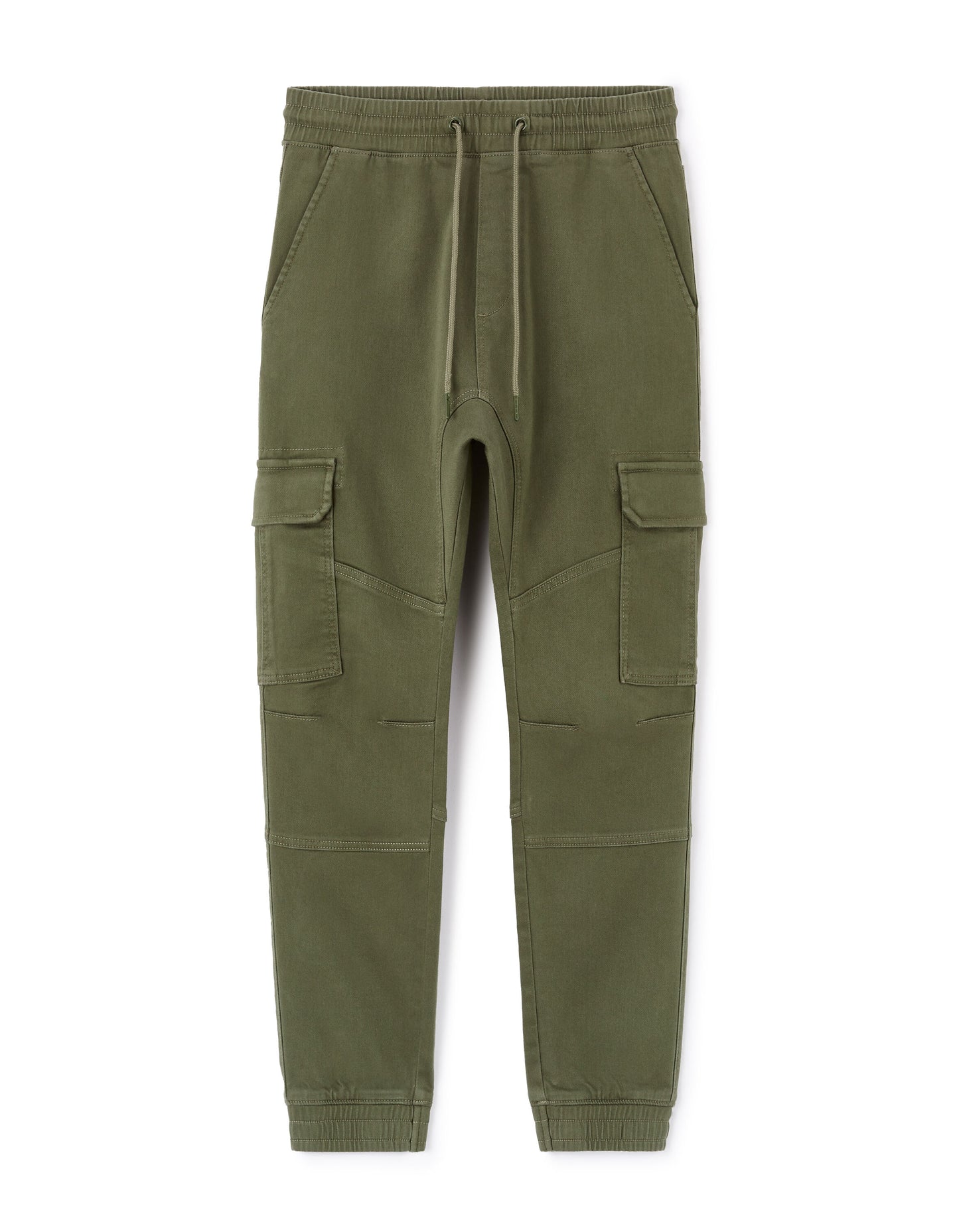 Celio* Cotton Slim Fit Men Solid Khaki Trousers