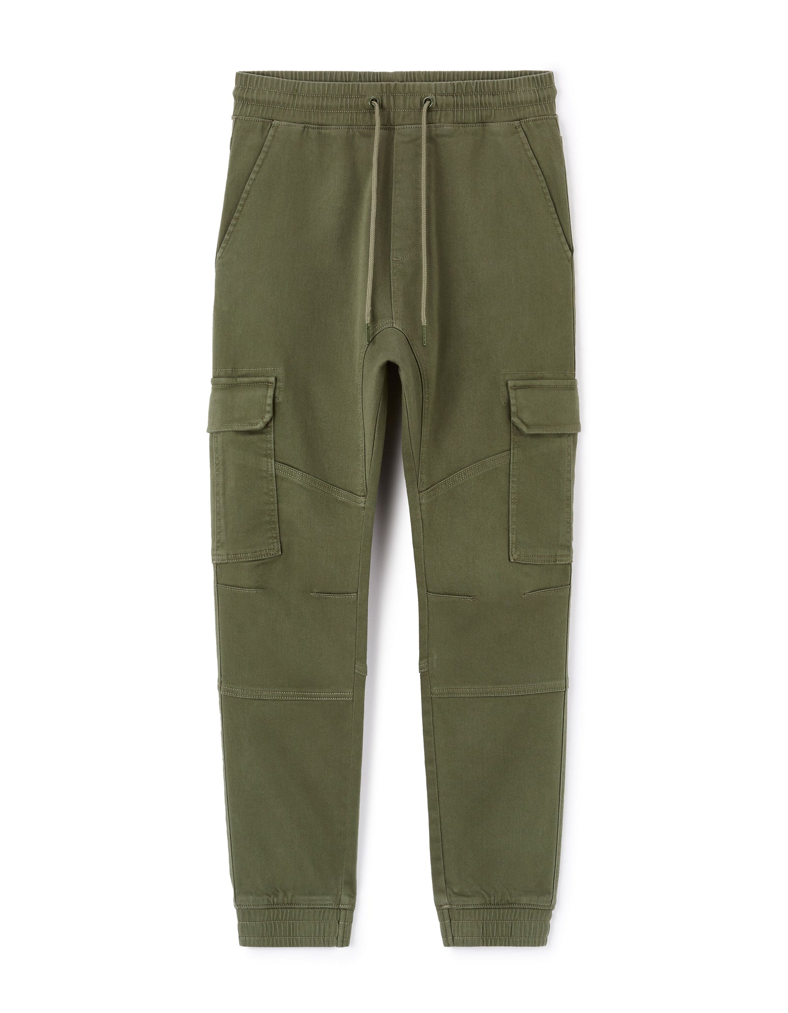 Celio* Cotton Slim Fit Men Solid Khaki Trousers