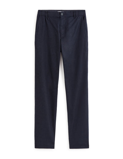 Celio* Linen-Blend Straight Fit Navy Blue Trouser