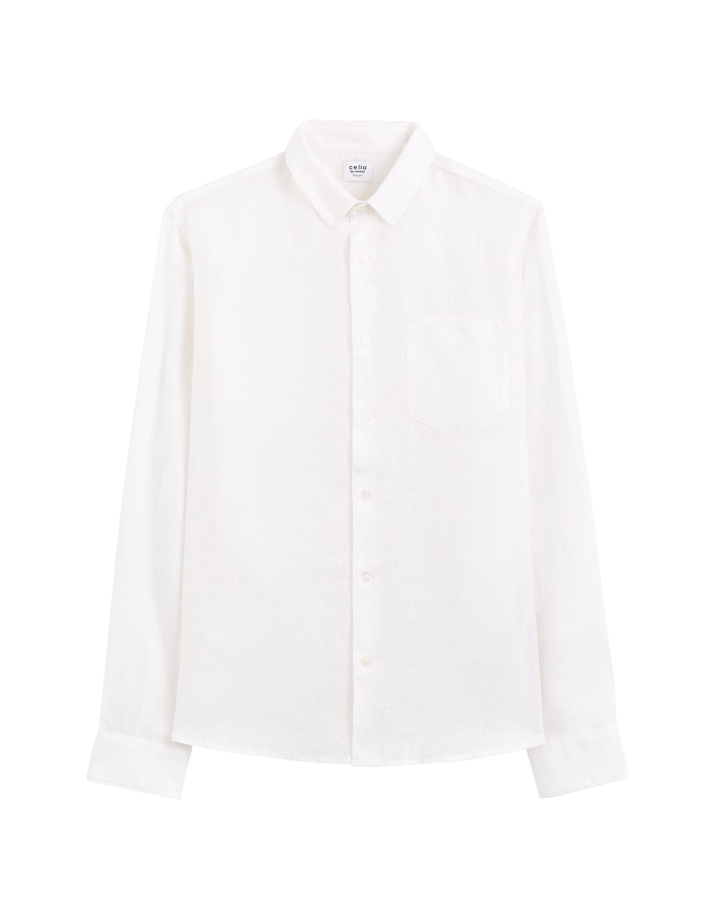 Celio* Men White  Regular Fit- 100% Linen Shirt