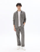 Regular Fit 100% Linen Solid Spread Collar Shirt - Dark Khaki