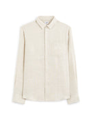 Celio* Men Natural Solid Regular Fit-100% Linen Shirt