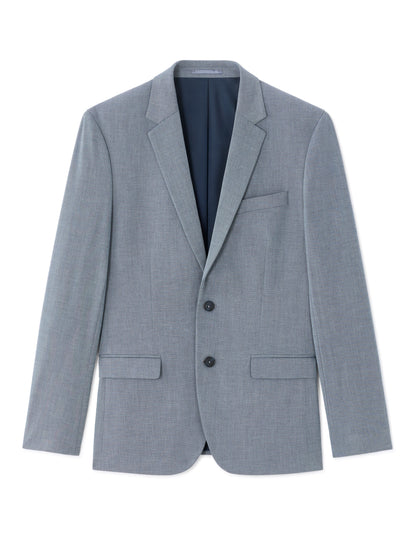 Celio* Men Blue Solid Regular Fit Poly-Blend Blazer
