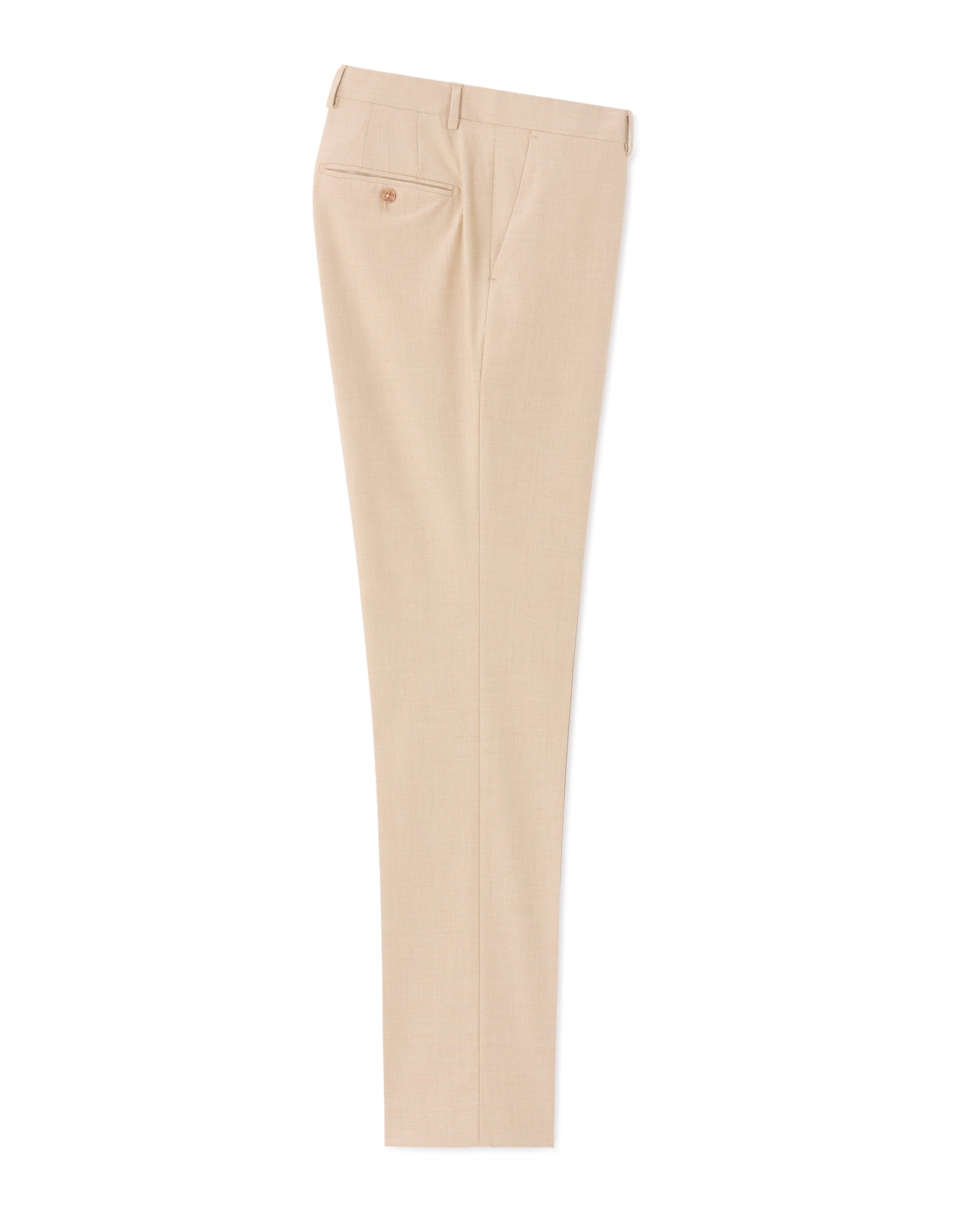 Slim Fit Poly Viscose Formal Trousers - Beige