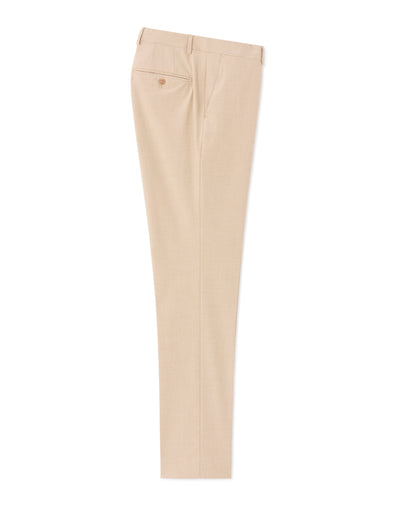 Slim Fit Poly Viscose Formal Trousers - Beige