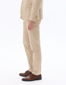 Slim Fit Poly Viscose Formal Trousers - Beige