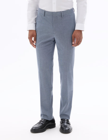 Celio* Slim Fit Blend Men Blue Poly Solid Trousers