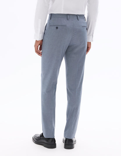 Celio* Slim Fit Blend Men Blue Poly Solid Trousers