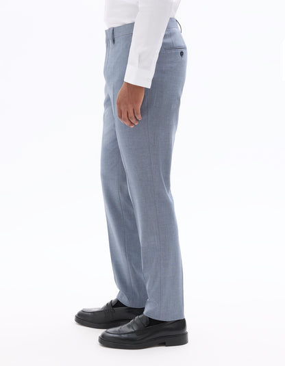 Celio* Slim Fit Blend Men Blue Poly Solid Trousers