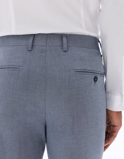 Celio* Slim Fit Blend Men Blue Poly Solid Trousers