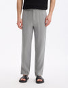 Celio* Linen Straight Fit Grey Casual Trouser
