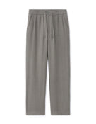 Celio Solid Relaxed Fit Linen Grey Trousers