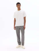 Celio Solid Relaxed Fit Linen Grey Trousers