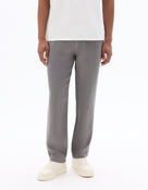 Celio Solid Relaxed Fit Linen Grey Trousers