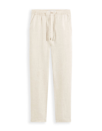 Celio* Linen Regular Fit-100% Linen Trouser-Natural