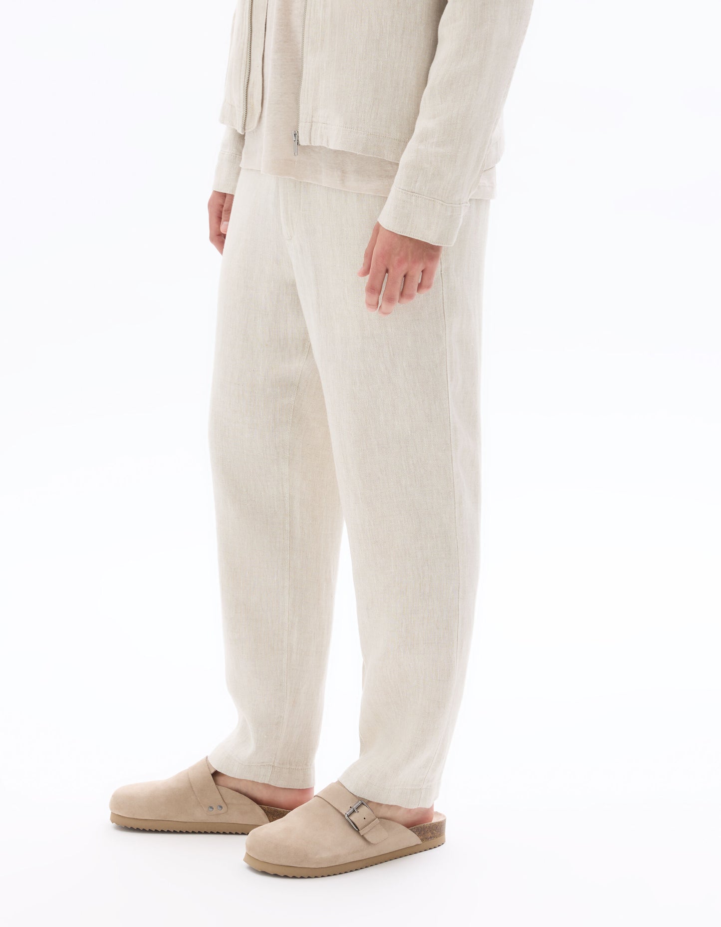 Celio* Linen Regular Fit-100% Linen Trouser-Natural