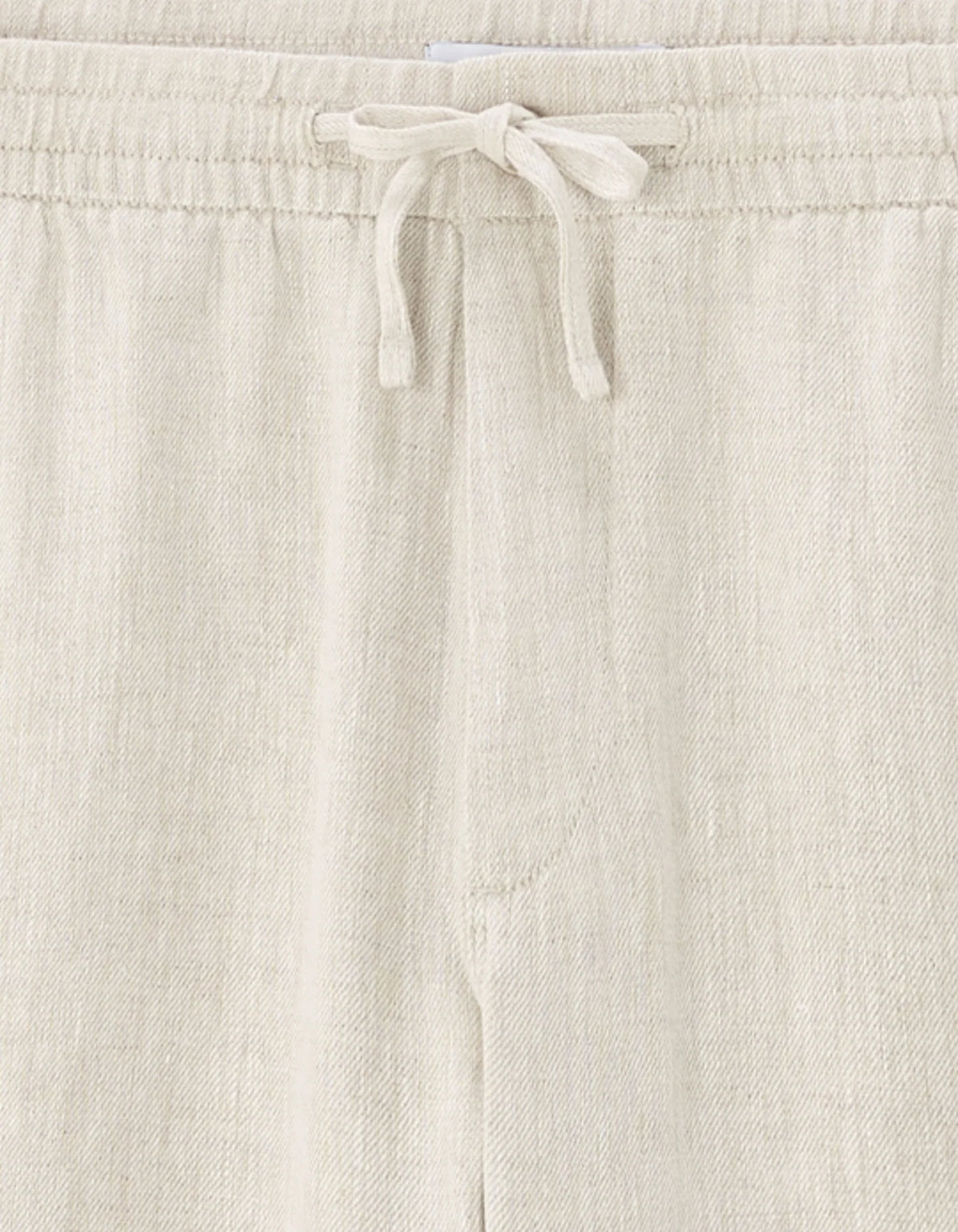 Straight Fit 100% Linen Solid Trousers - White