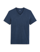 Celio Solid Straight Fit Cotton Navy Tshirts